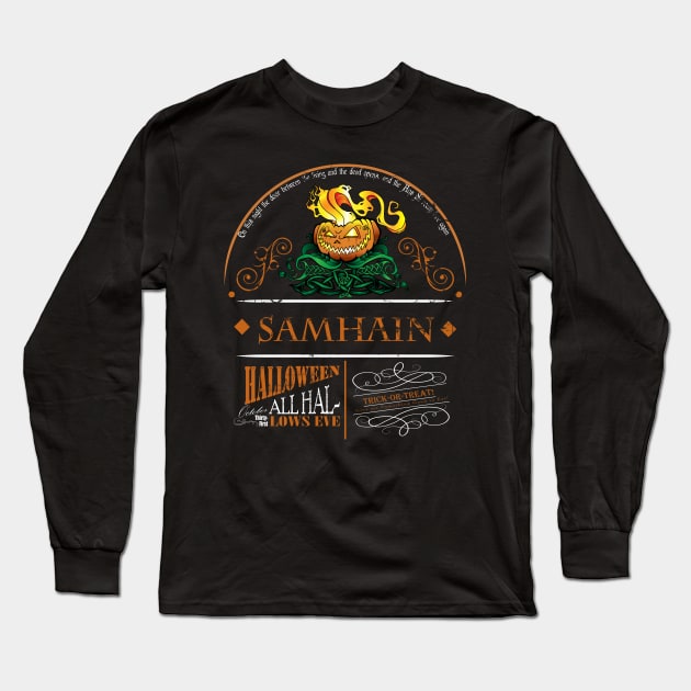 Samhain (Halloween) Long Sleeve T-Shirt by celtichammerclub